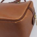 Burberrys Hand Bag Leather Brown Gold Tone Auth ep15667-15