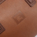 Burberrys Hand Bag Leather Brown Gold Tone Auth ep15667-17