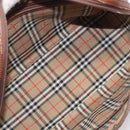 Burberrys Hand Bag Leather Brown Gold Tone Auth ep15667-12