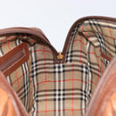 Burberrys Hand Bag Leather Brown Gold Tone Auth ep15667-19