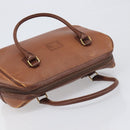 Burberrys Hand Bag Leather Brown Gold Tone Auth ep15667-6