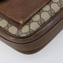 GUCCI GG Supreme Shoulder Bag PVC Leather Beige Gold Tone Auth ep15669-15