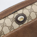 GUCCI GG Supreme Shoulder Bag PVC Leather Beige Gold Tone Auth ep15669-19