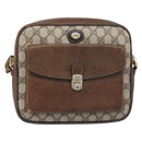 GUCCI GG Supreme Shoulder Bag PVC Leather Beige Gold Tone Auth ep15669-13