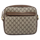 GUCCI GG Supreme Shoulder Bag PVC Leather Beige Gold Tone Auth ep15669-2