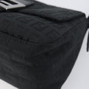 FENDI Zucchino Canvas Mamma Baguette Shoulder Bag Black 8BR180 Auth ep15673V-10