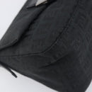FENDI Zucchino Canvas Mamma Baguette Shoulder Bag Black 8BR180 Auth ep15673V-11