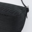 FENDI Zucchino Canvas Mamma Baguette Shoulder Bag Black 8BR180 Auth ep15673V-12
