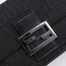FENDI Zucchino Canvas Mamma Baguette Shoulder Bag Black 8BR180 Auth ep15673V-15