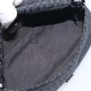 FENDI Zucchino Canvas Mamma Baguette Shoulder Bag Black 8BR180 Auth ep15673V-19