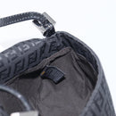 FENDI Zucchino Canvas Mamma Baguette Shoulder Bag Black 8BR180 Auth ep15673V-20