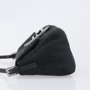 FENDI Zucchino Canvas Mamma Baguette Shoulder Bag Black 8BR180 Auth ep15673V-5
