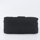 FENDI Zucchino Canvas Mamma Baguette Shoulder Bag Black 8BR180 Auth ep15673V-9