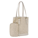 LOUIS VUITTON Monogram Mini Lin Bucket PM Bag White Dunne M95316 Auth ep15674V-1