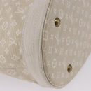 LOUIS VUITTON Monogram Mini Lin Bucket PM Bag White Dunne M95316 Auth ep15674V-10