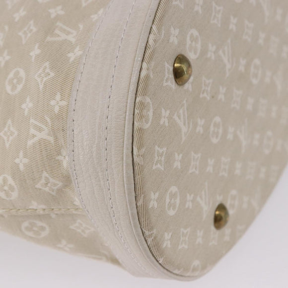 LOUIS VUITTON Monogram Mini Lin Bucket PM Bag White Dunne M95316 Auth ep15674V