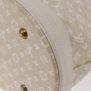 LOUIS VUITTON Monogram Mini Lin Bucket PM Bag White Dunne M95316 Auth ep15674V-13
