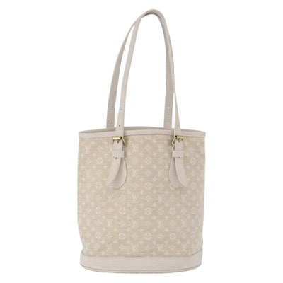 LOUIS VUITTON Monogram Mini Lin Bucket PM Bag White Dunne M95316 Auth ep15674V - 0