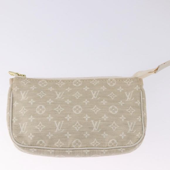 LOUIS VUITTON Monogram Mini Lin Bucket PM Bag White Dunne M95316 Auth ep15674V