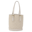 LOUIS VUITTON Monogram Mini Lin Bucket PM Bag White Dunne M95316 Auth ep15674V-3