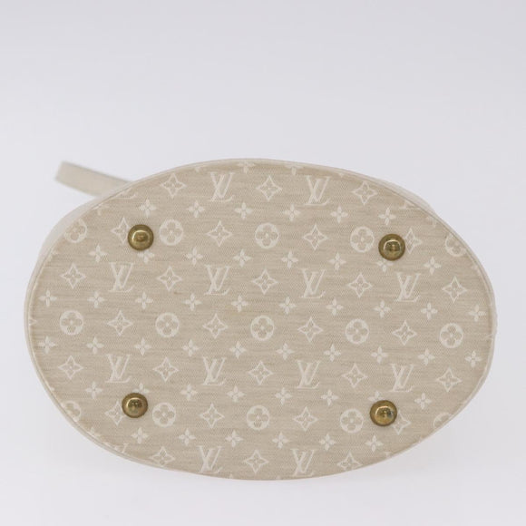 LOUIS VUITTON Monogram Mini Lin Bucket PM Bag White Dunne M95316 Auth ep15674V