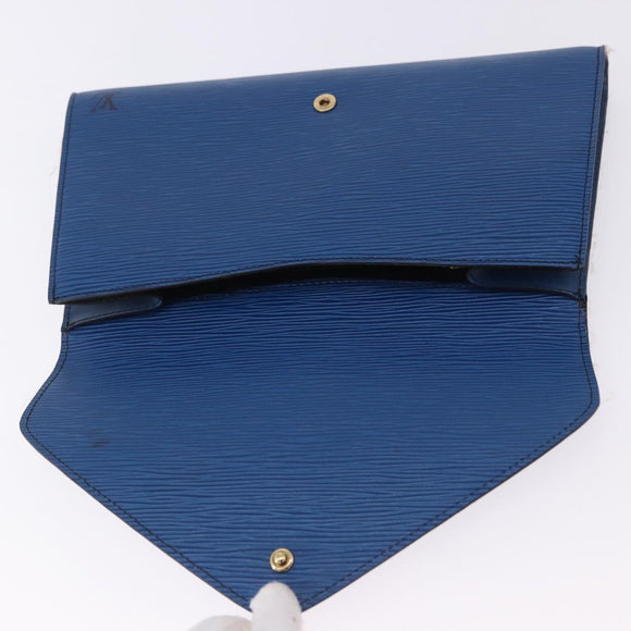 LOUIS VUITTON Epi Art Deco Clutch Bag Blue M52635 LV Auth ep15676