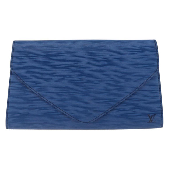 LOUIS VUITTON Epi Art Deco Clutch Bag Blue M52635 LV Auth ep15676