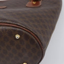CELINE Macadam Hand Bag PVC Leather Brown Gold Tone Auth ep15677-10