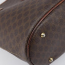 CELINE Macadam Hand Bag PVC Leather Brown Gold Tone Auth ep15677-11