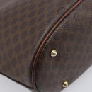CELINE Macadam Hand Bag PVC Leather Brown Gold Tone Auth ep15677-13