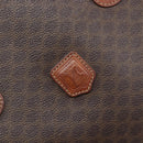 CELINE Macadam Hand Bag PVC Leather Brown Gold Tone Auth ep15677-15