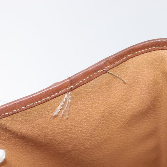 CELINE Macadam Hand Bag PVC Leather Brown Gold Tone Auth ep15677