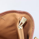 CELINE Macadam Hand Bag PVC Leather Brown Gold Tone Auth ep15677-21