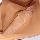 CELINE Macadam Hand Bag PVC Leather Brown Gold Tone Auth ep15677-23