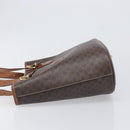 CELINE Macadam Hand Bag PVC Leather Brown Gold Tone Auth ep15677-5