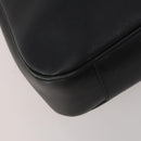 GUCCI Bamboo Hand Bag Leather Black Gold Tone Auth ep15679-16