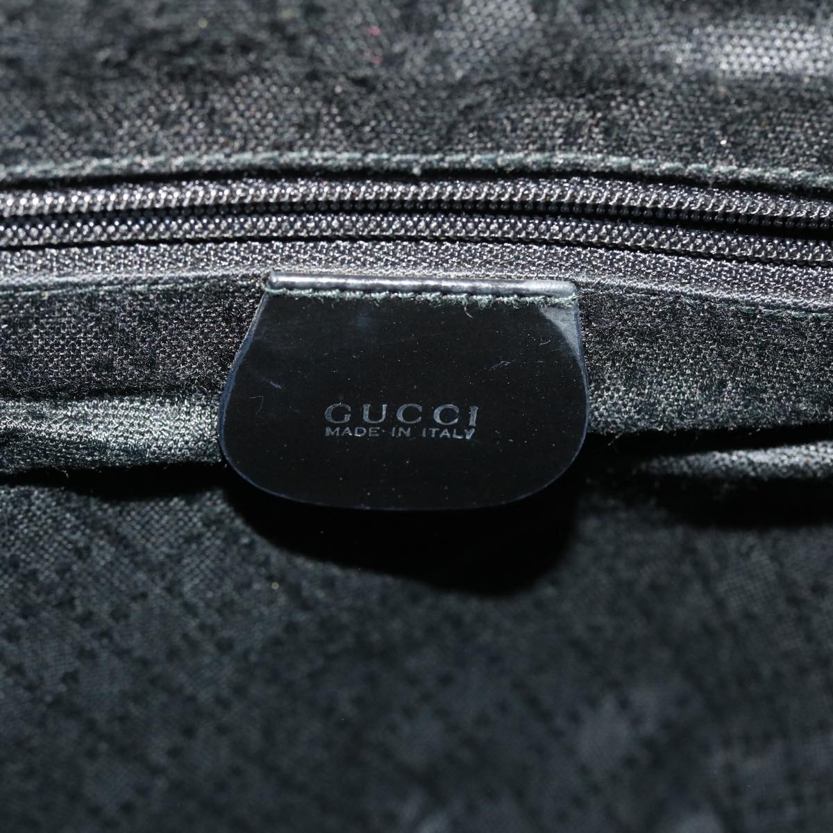 GUCCI Bamboo Hand Bag Nylon Black Auth ep1568