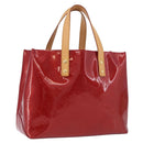 LOUIS VUITTON Monogram Vernis Reade PM Bag Pomme D'amour M91990 LV Auth ep15684V-1