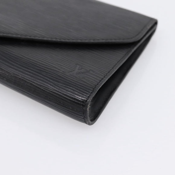 LOUIS VUITTON Epi Art Deco Clutch Bag Black M52632 LV Auth ep15685