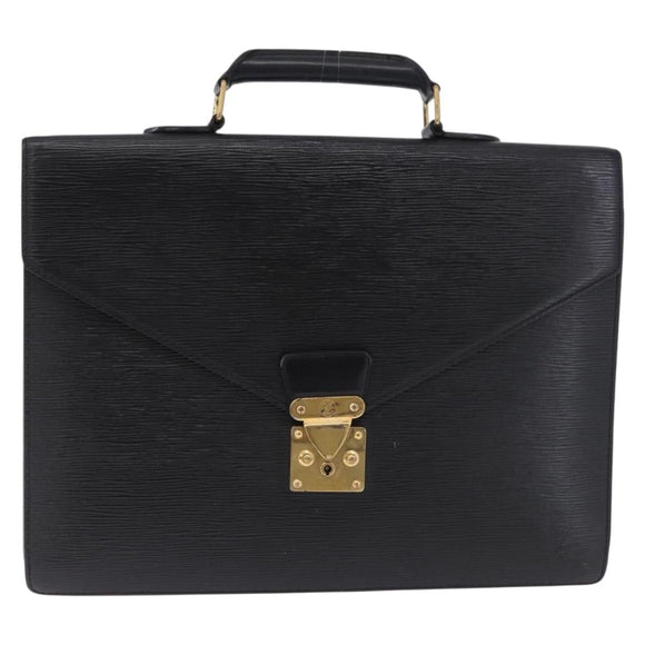 LOUIS VUITTON Epi Serviette Conseiller Briefcase Black M54422 LV Auth ep15686