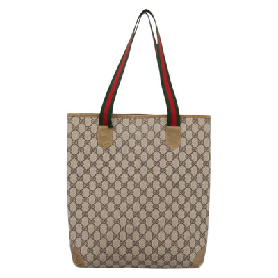 GUCCI GG Supreme Tote Bag PVC Leather Beige 47 02 4120 Auth ep15688 - 0