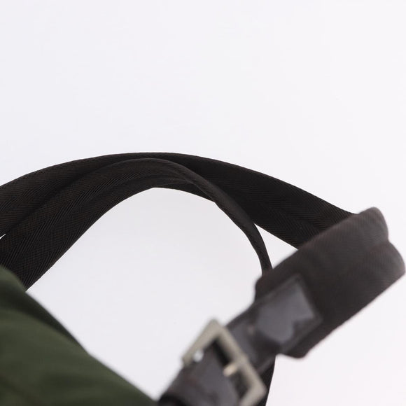 PRADA Backpack Nylon Green Silver Auth ep15691