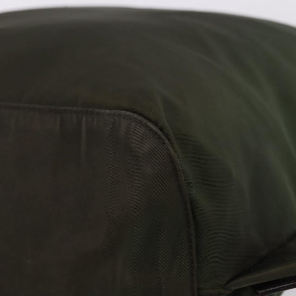 PRADA Backpack Nylon Green Silver Auth ep15691