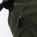 PRADA Backpack Nylon Green Silver Auth ep15691-20
