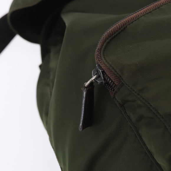 PRADA Backpack Nylon Green Silver Auth ep15691