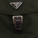 PRADA Backpack Nylon Green Silver Auth ep15691-9