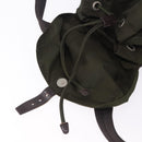 PRADA Backpack Nylon Green Silver Auth ep15691-22