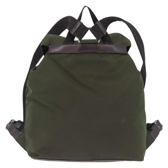 PRADA Backpack Nylon Green Silver Auth ep15691