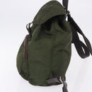 PRADA Backpack Nylon Green Silver Auth ep15691-3