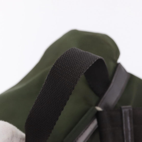 PRADA Backpack Nylon Green Silver Auth ep15691